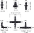 280 Pcs Barbed Connectors Irrigation Fittings Kit for Drip Irrigation 1/4'' Tubing for Garden Lawn