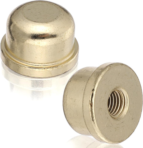FdcZeyxior 1/4-27 2 1/2 Inch Lamp Finials Caps, Pcs Lamp Finial Tapped Metal Decorative Knob Caps, Tall Gold Finish