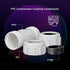 Midline Valve 582DD200 PVC Compression Coupling Pipe Fitting, 2'' White Plastic