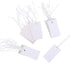 Shappy 300 Pcs White Price Display Tags, 0.8 x 1.58 Inches, Marking Labels with Elastic String
