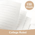 Yoment Small Spiral Notebook, 300 Pages, 5.5”x 7.5” College Ruled Hardcover Journal, A5 White