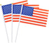 Mini Handheld American Flags on Stick - Small USA Flag for Party Parades Sports Events - 4th of July Decorations