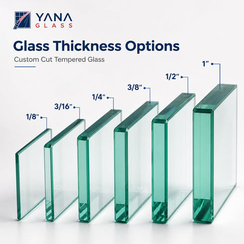 3/16 2-Day YANA Custom Cut to Size Round Glass | Tempered & Annealed | Thick | Table Top, Glass Shelves, Cabinet Door