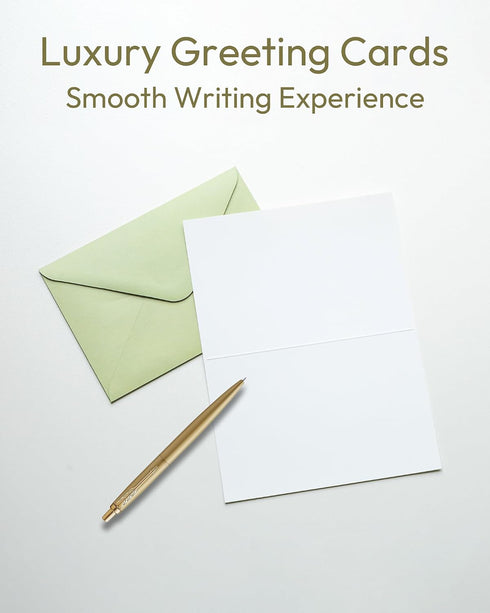 50 Pack 4x6 Inches, MAOBUYOU Floral Thank You Cards with Envelopes, Bulk Greeting Cards Green Envelopes