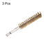 3pcs 17mm Dia Brass Bore Brush Cleaning Wire Brush with Handle, 1/4 Inch Hex Shank for Tubes, Ports, Bearings