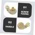 MAGICLULU Vintage Brass Nautilus Shape Drawer Pull Solid Brass Cabinet Handle for Cabinets and Bedside Tables Unique