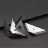 12 4.1" HOWDIA Pcs Steel Corner Braces Joint Trapeziform Angle Code Brackets | Black Corner Brace Support for Furniture