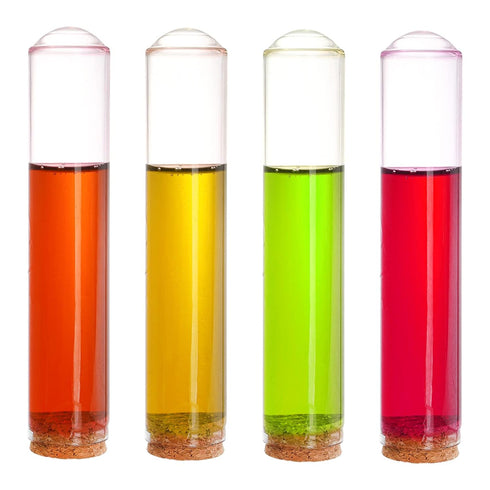 Bekith 24pcs 80ml Clear Glass Test Tubes with Cork Stoppers and 2 Brush for Bath Salt, Candy Storage
