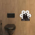 8 WADORN Black Cat Metal Toilet Paper Holder, Remember to Wipe Cat Decorative Metal Toilet Paper Storage for Extra