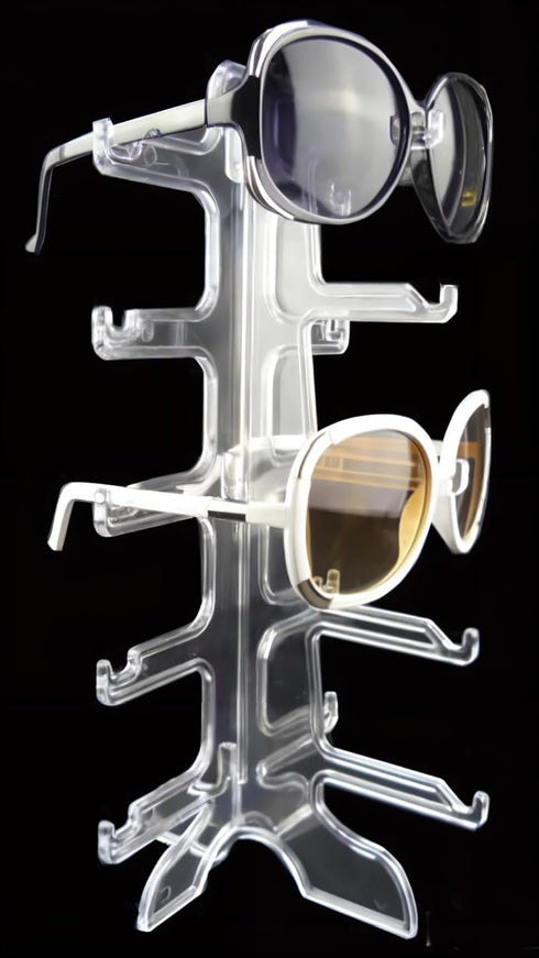 MAGIKON 5 Layers Glasses Holder, Eyeglasses Sunglasses Display Rack, 5-Layer Transparent