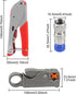 RG6 RG59 Coax Cable Compression Crimper Tool Kit,with 10 pcs Coaxial Compression Fitting Connector,Compression Tool, Coax Cables Stripper for Cable TV Video Audio
