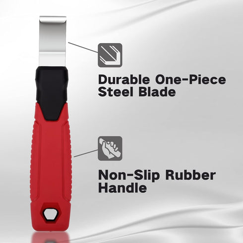 Vinyl Siding Removal Tool with Extra Long Handle, Steel Blade, Non-Slip Grip for Installation and Removal