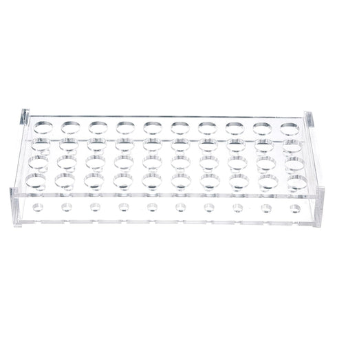 YOKIVE Acrylic Test Tube Rack Holder for 0.2ml, 10ml Lab Test Tubes (Clear, 40-Sockets)