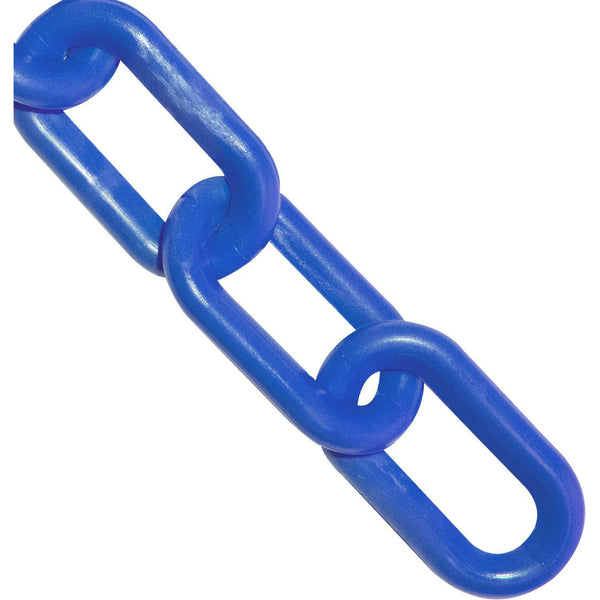 Mr. Chain Plastic Barrier Chain, Blue, 1.5-Inch Link Diameter, 50-Foot Length