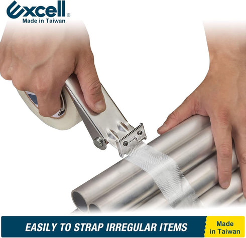 Excell Heavy Duty Filament Tape Dispenser for 1 Inch Wide Strapping Tape, Ideal for Taping and Sealing Cartons