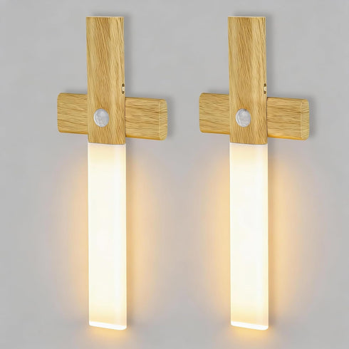 LAVAED Motion Sensor Lights Indoor,LED Rechargeable Battery Operated Wall Sconce Magnetic Stairway