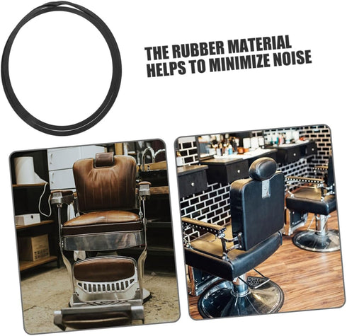 38.5cm Salon Chair Rubber Base Ring Protector Gasket Anti-Slip Floor Protector for Wooden Floors Compatible Styling