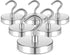 FINDMAG 120lbs Magnetic Hooks - Heavy Duty Neodymium Magnet Hooks for Refrigerator, Home, Kitchen, Office, Silver