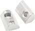 Kyuionty 30 4040 M8 40 8mm Pcs Series Half Round Roll in Spring T Nuts, Carbon Steel Roll Ball Elastic Nuts