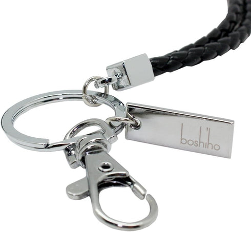boshiho Office Lanyard, PU Leather Necklace Lanyard with Strong Clip, Keychain for Keys, ID Badge Holder, USB or Cell