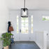Sheenkarion 1 Pack Farmhouse Black Kitchen Island Pendant Light Fixture,Height Adjustable Metal Rod Hanging Modern