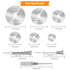 Cutting Wheel Set for Drills, 8Pcs HSS Rotary Tool Saw Blades with 1/8" Mandrel and Screwdriver