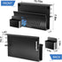 Litwaro Desk Side Storage Organizer, Clamp on Under Desk Laptop Holder, No Drill Mount with Magnetic Pen Holder (Black)