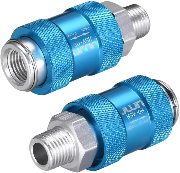 uxcell Aluminum Speed Control Valve HSV-08 G1/4 Thread Pneumatic Flow Control Manual Hand Slide Valve (3Pcs)