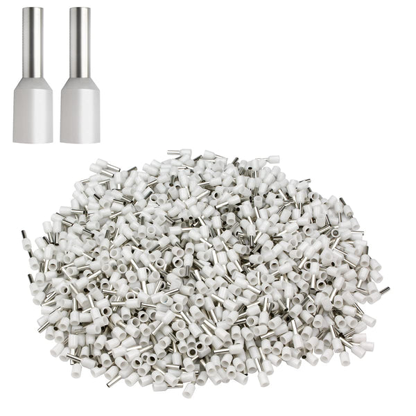 XHF 1000 PCS AWG 24/0.34mm² Wire Ferrules, Insulated Copper Crimp Connectors, Crimp Pin Cord End Terminals