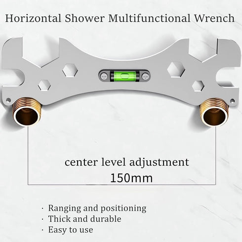 Jiawu Faucet Wrench, Multifunctional Spanner for Faucets Hose Connections, Tap Nut Wrench with Level