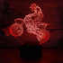 Comiwe 3D Toy,16 Motocross Illusion Night Light Colours Change Smart Touch & Remote Control,Home Decor LED Bedside