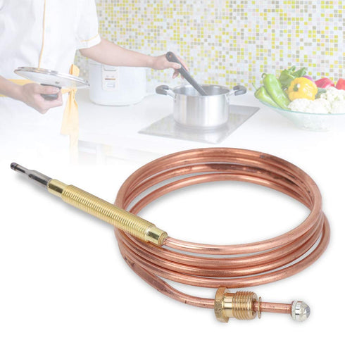 900mm Universal Thermocouples, Replacement Probe with 5pcs Nuts for Induction Cooker and Heating Devices