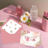 SolarGlory 50 Pack Set Pink Baby Shower Thank You Cards with Envelopes & Stickers for Girl, Floral Design Girl Thank