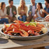 Soro Essentials 12" - Brushed Aluminum Seafood Serving Tray- Serving Platter Serving Tray Dish Serving Platter