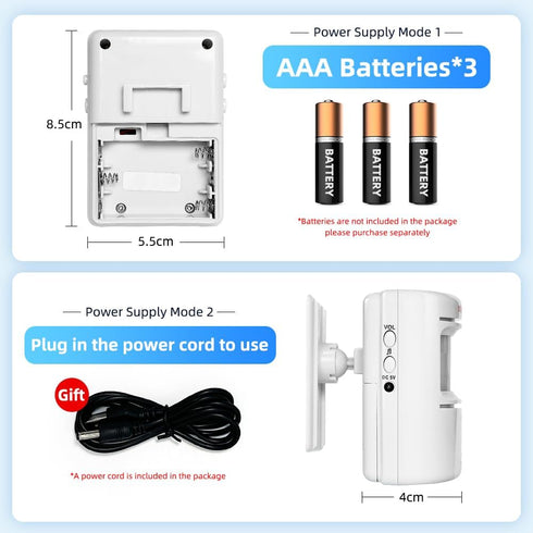 PIR Motion Sensor Door Bell Visitor Alert Chime Dingdong Welcome Alarm Burglar Detector
