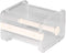 Transparent Washi Tape Cutter, 2 in 1 Desktop Dispenser, Stackable Holder with Cutter, Save Time and Effort (White)