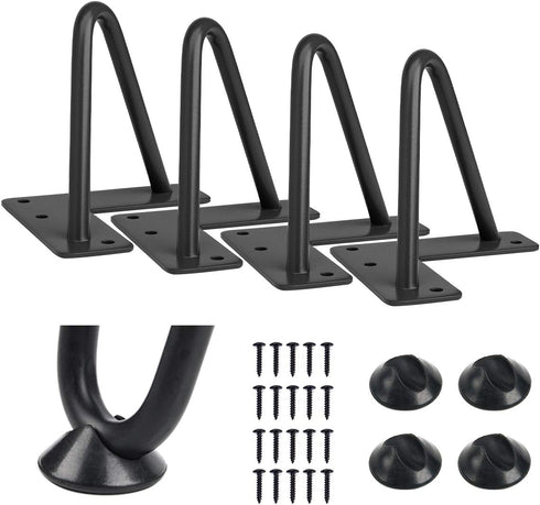 SMARTSTANDARD 4 Inch Heavy Duty Hairpin Furniture Legs, Metal Home DIY Projects