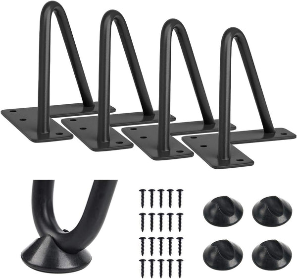 SMARTSTANDARD 4 Inch Heavy Duty Hairpin Furniture Legs, Metal Home DIY Projects
