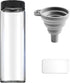 Glass Sample Vials, Wide Mouth Boro 3.3 Glass Bottle with Black Cap for Laboratory, DIY Craft, 47mm 200ml (4pcs)