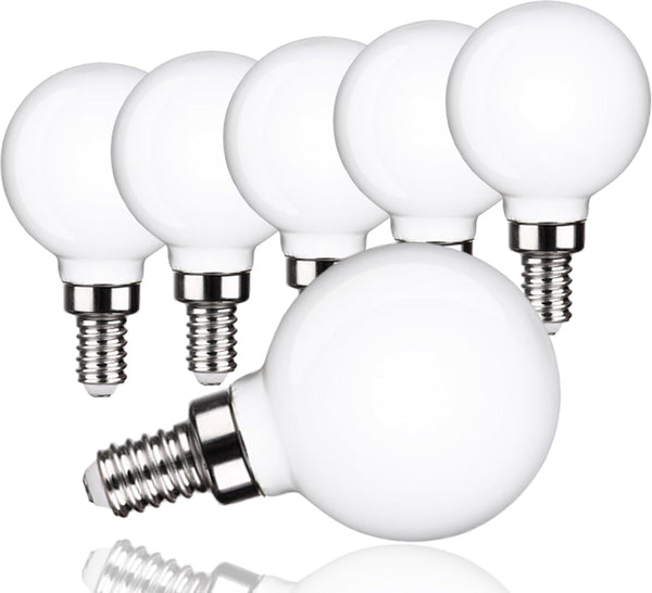 KLY Ceiling Fan Light Bulb E12, 4000K Natural Daylight Candelabra LED Bulbs, 50W