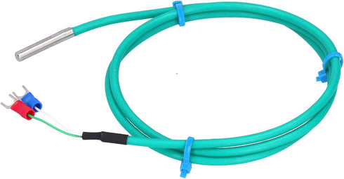 K Type Thermocouple, Silicone Temperature Sensor with Soft Cable, Green 5x30mm Stainless Steel Probe