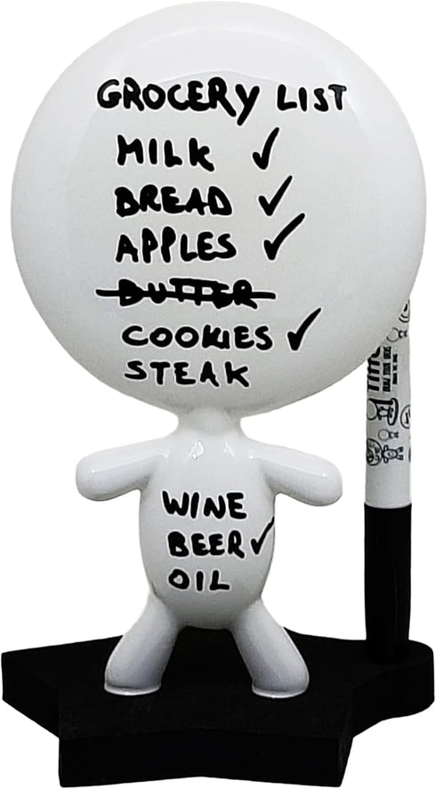 Office Gifts - Dry Erase Board, Ceramic Whiteboard Doll - TITTO Star for Home & Office Decor Design