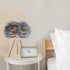 15.3" Capslpad Feather Tripod Table Lamp - Grey Modern Desk Lamp With Gold Finish for Living Room, Kids, Bedroom