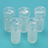 Hex Head Hollow Glass Stopper, 5-Pack Hexagonal Head for 24/40 Standard Taper Joint Glass Lab Stopper