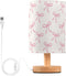 CTYSHTDL Bedside Lamp Bow Pink White Table Lamp for Bedroom LED Nightstand Lamp