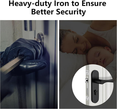 L-Shaped Stainless Steel Security Reinforcement Striker Plates, 2pcs Outswing Door Latch Guard for Extra Home Security