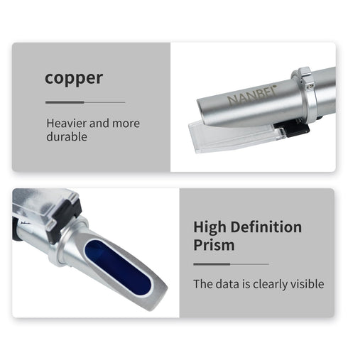 Alcohol Refractometer with ATC, Range 0-80% v/v, Alcohol Content Measurement Tool for Liquor Production