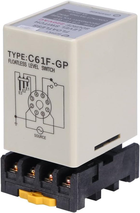 Liquid Water Level Sensor, Floatless Level Switch, C61F-GP AC220V 50HZ/60HZ Liquid Level Controller