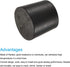 MECCANIXITY Rubber Tapered Plug 24mm to 28mm Black Solid Test Tubes Bungs Stopper, 5 Pieces