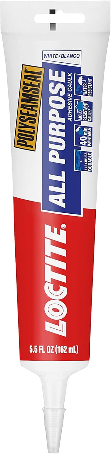 Polyseamseal 2139006 All Purpose Adhesive Caulk, 5.5 Oz, White